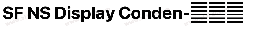 SF NS Display Conden字体转换